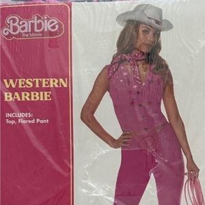 Adult Western Barbie Costume Size L . Nwot - image 1